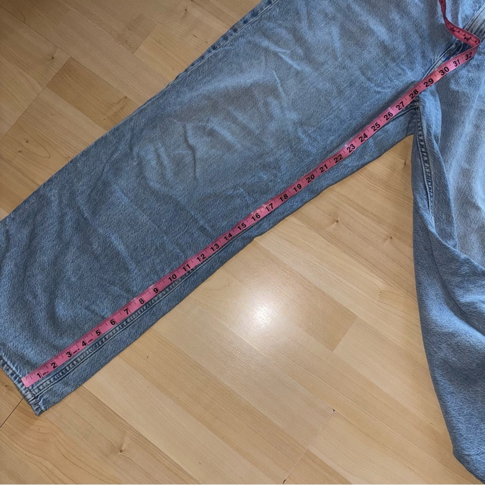 Rag & Bone Lori Mid Rise Wide Leg Jeans Sz 31 Light Acid Wash - Picture 11 of 12
